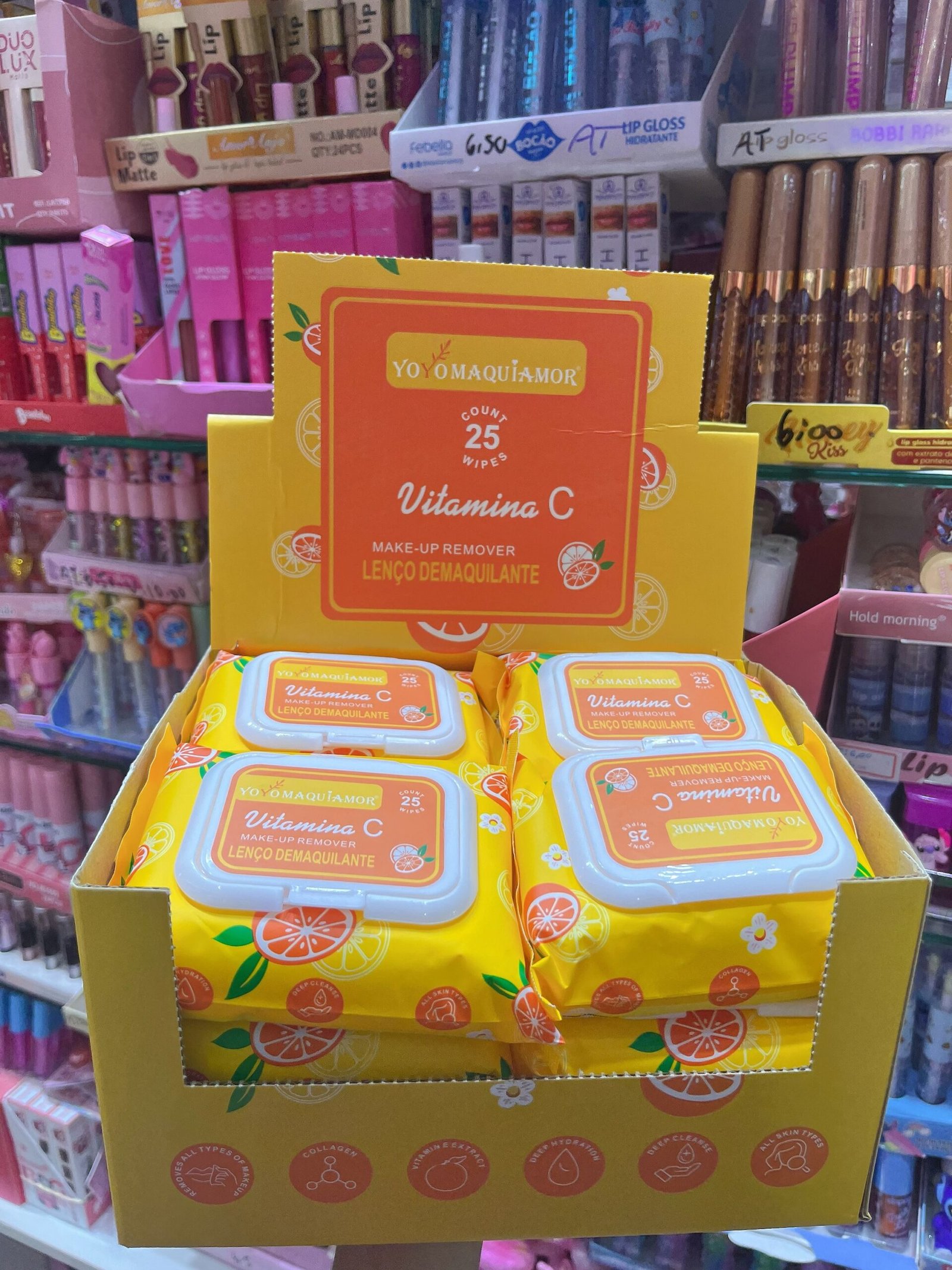 YYL-D003 lenço demaquilante vitamina c  YoYomaquiamor