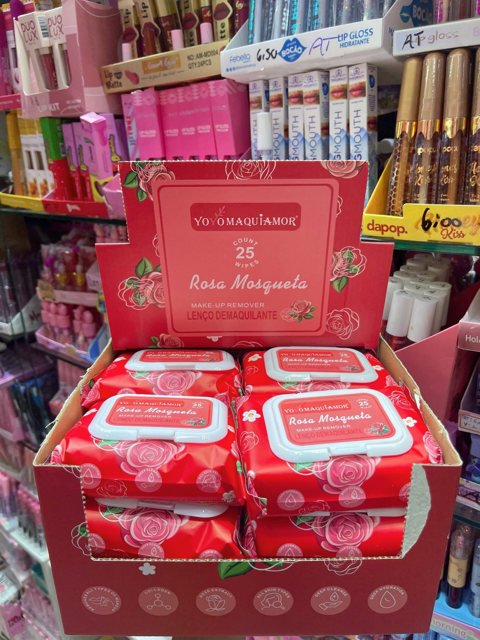 YYL-D002  Lenço demaquilante rosa mosqueta yoyomaquiamor