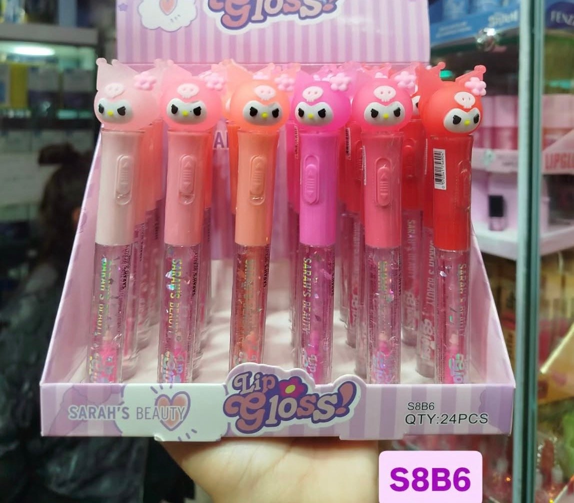S8B6 lip gloss saras beauty box:24pcs