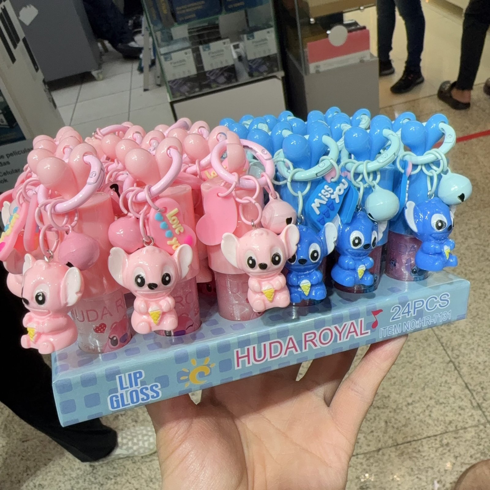 HR7131 lip gloss stitch box:24pcs