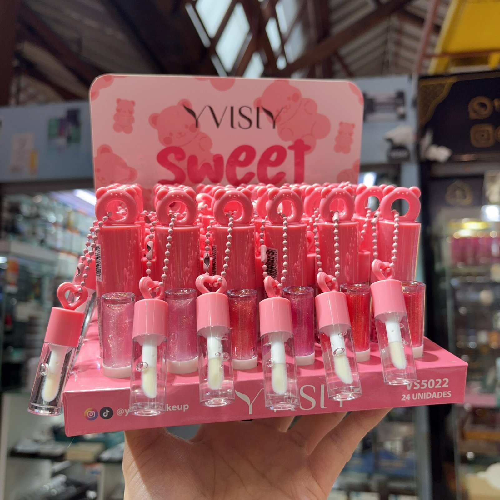 VS5022 lip gloss visi box:24pcs
