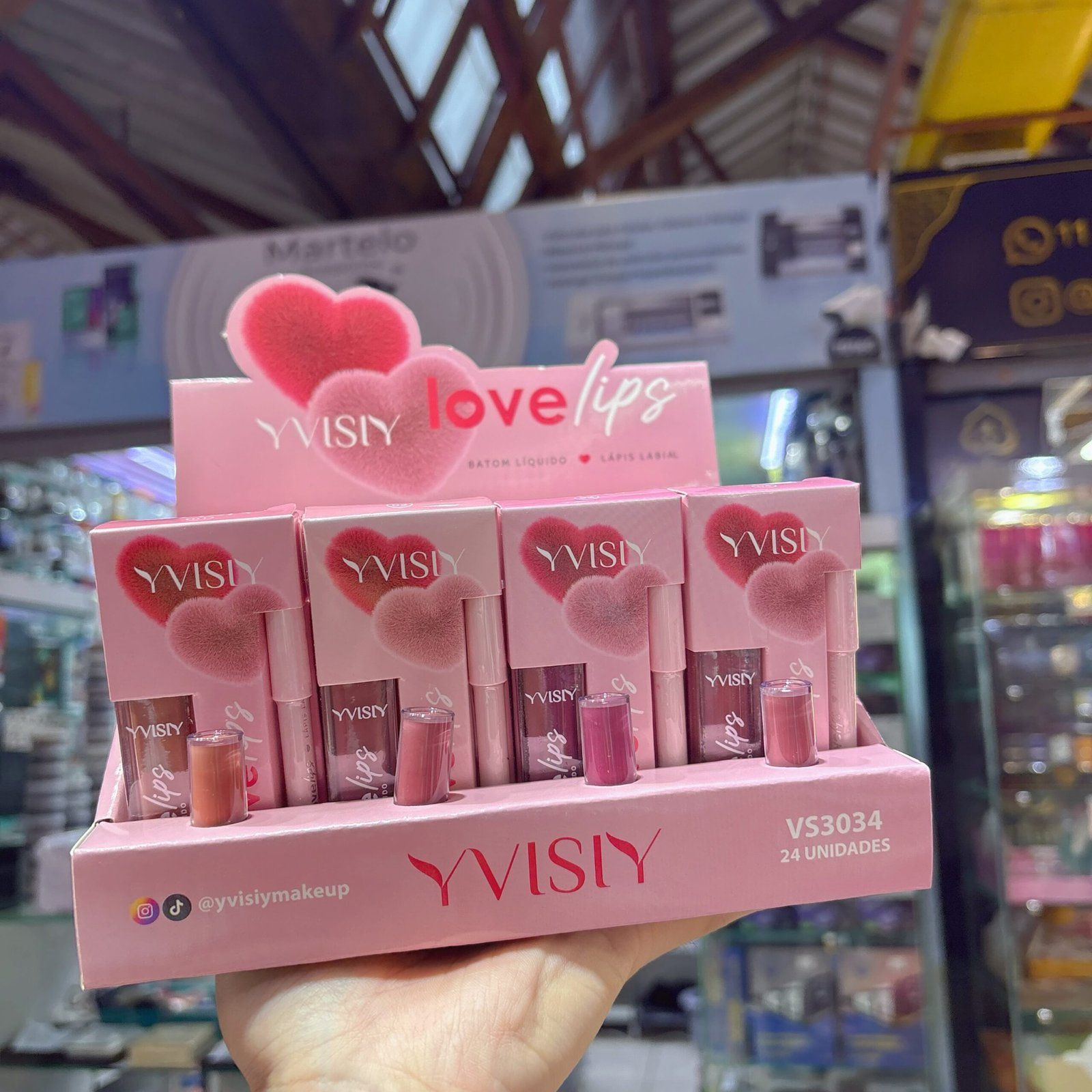 VS3034 batom e labial visi box:24pcs