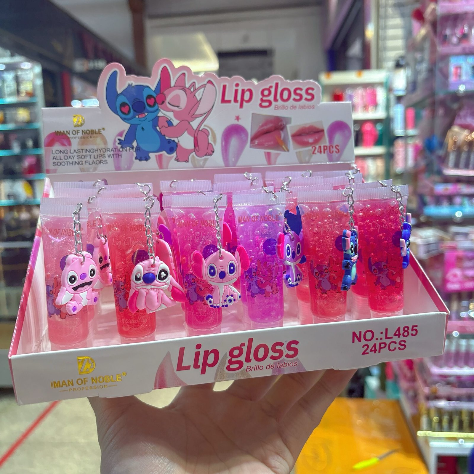 L485 Lipgloss brilho de lábios Stitch box/24pcs
