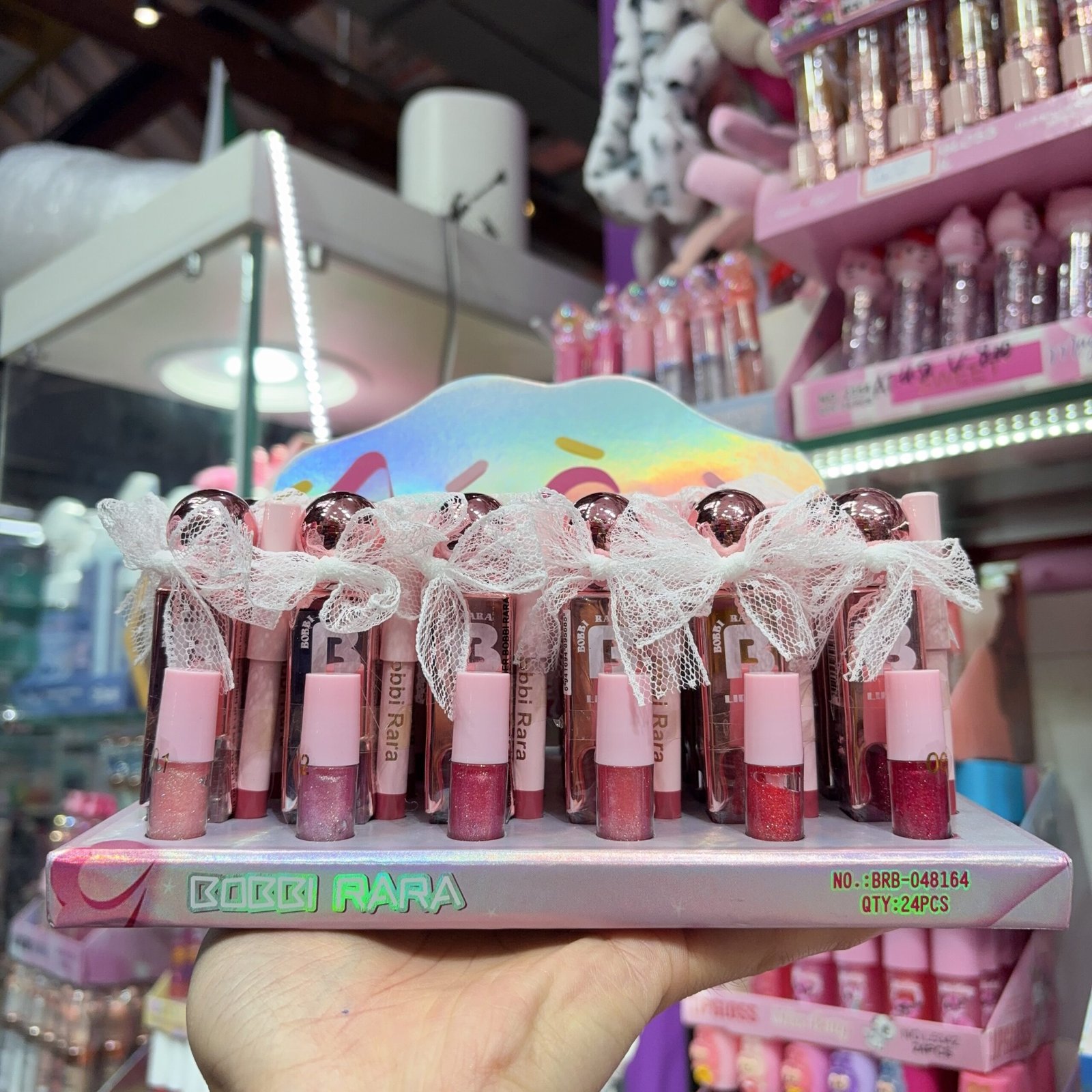 BRB048-164 Lápis labial e gloss 2em1/ 24pcs