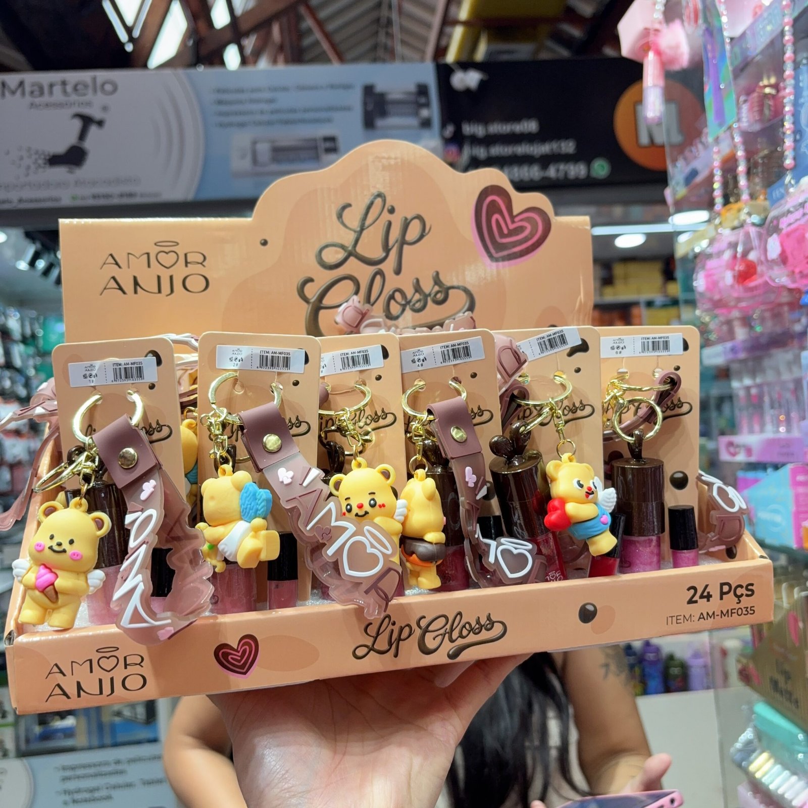 AMMF035 gloss amor anjo box:24pcs