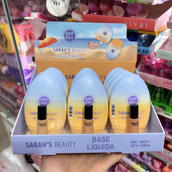 S8271 (B) Sarah’s Beauty Base líquida Protetor Solar SPF30+/ 12Pcs