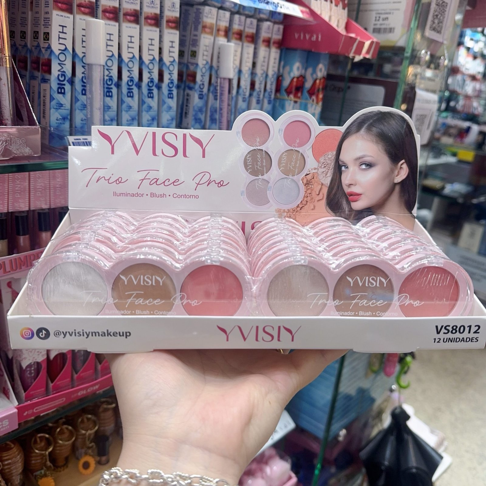 VS8012 iluminador.blush.contorno 3em 1 box:12pcs
