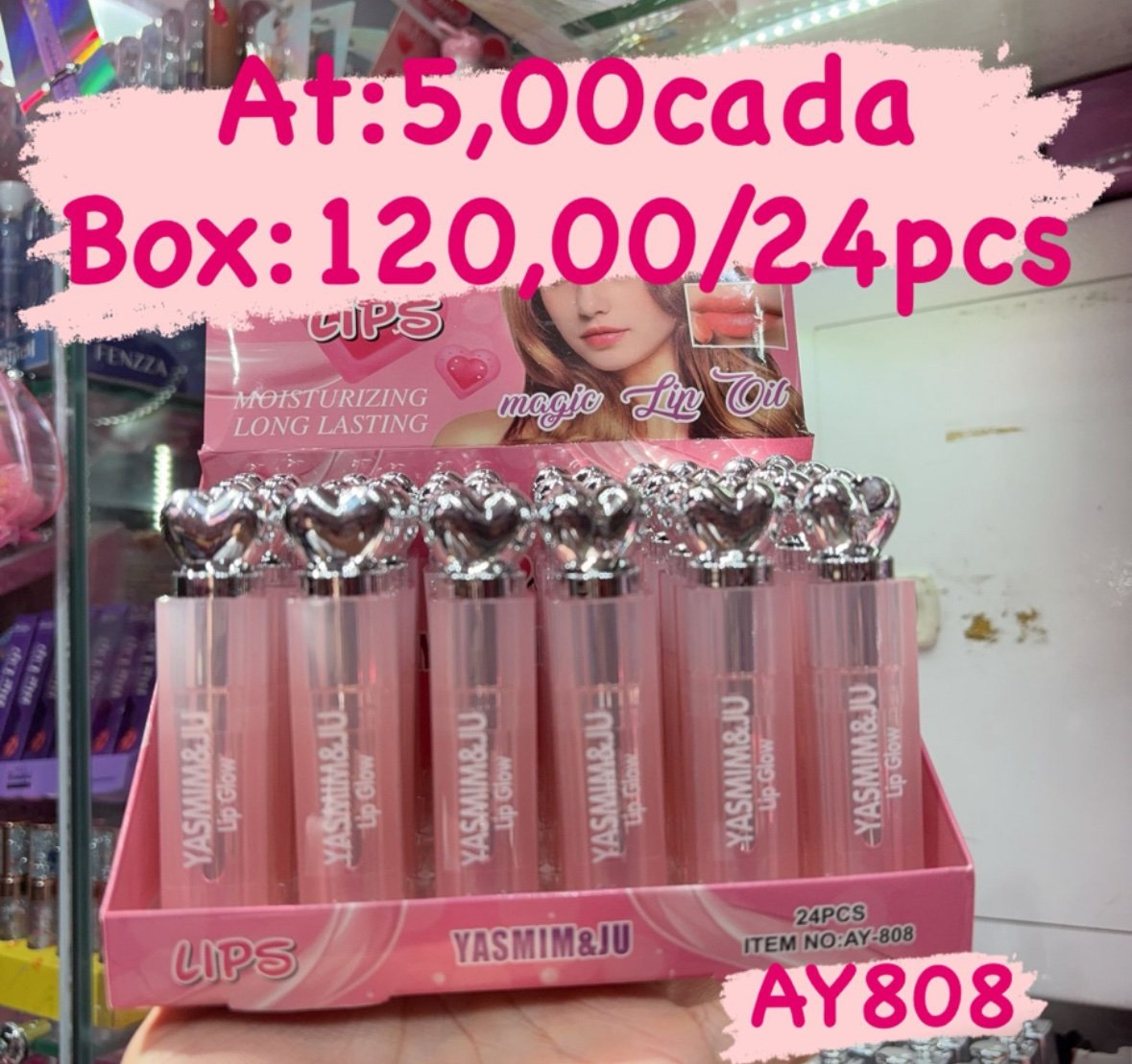 AY808 lipgloss yasmimi bix/24pcs