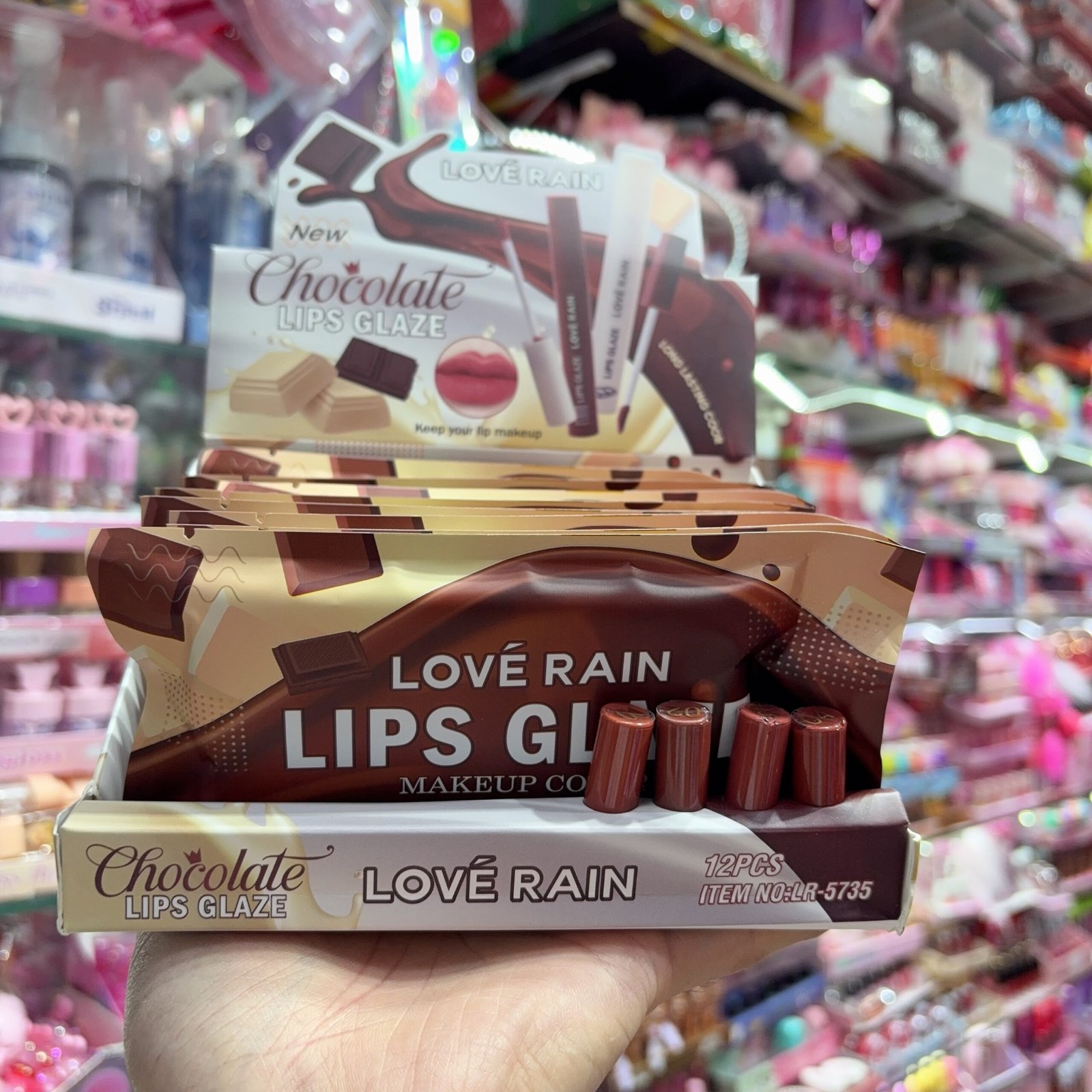 LR5735 gloss chocolate love rain box/8 pcs