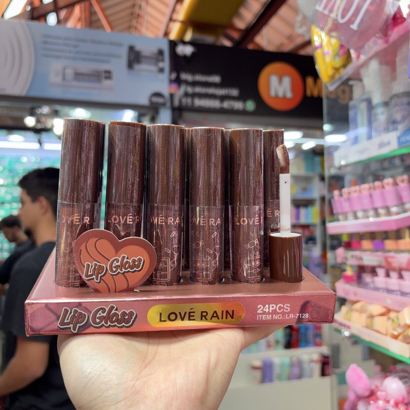 LR7128 gloss chocolate love rain bix/24pcs