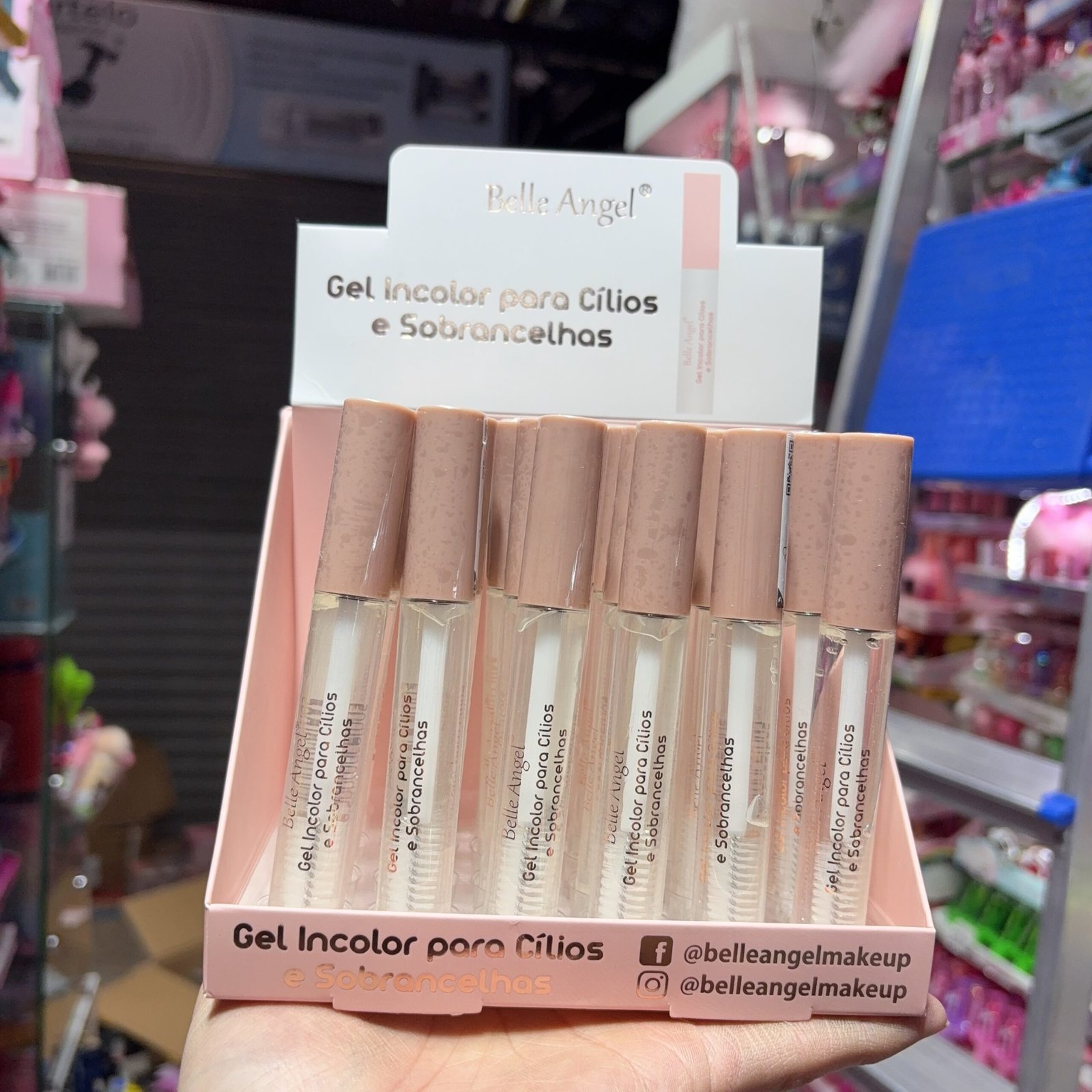 B168 gel incolor para cilios e sobrancelhas belle angel/24pcs