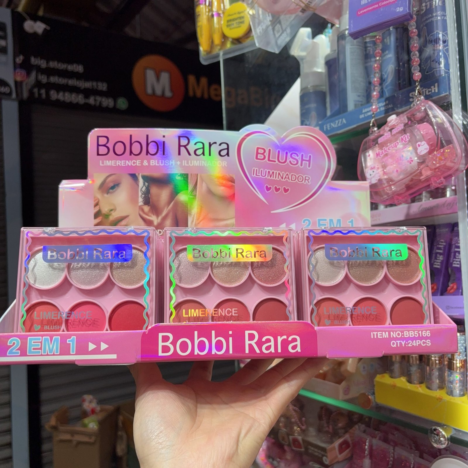BB5166 blush&iluminador bobbi rara box/24pcs