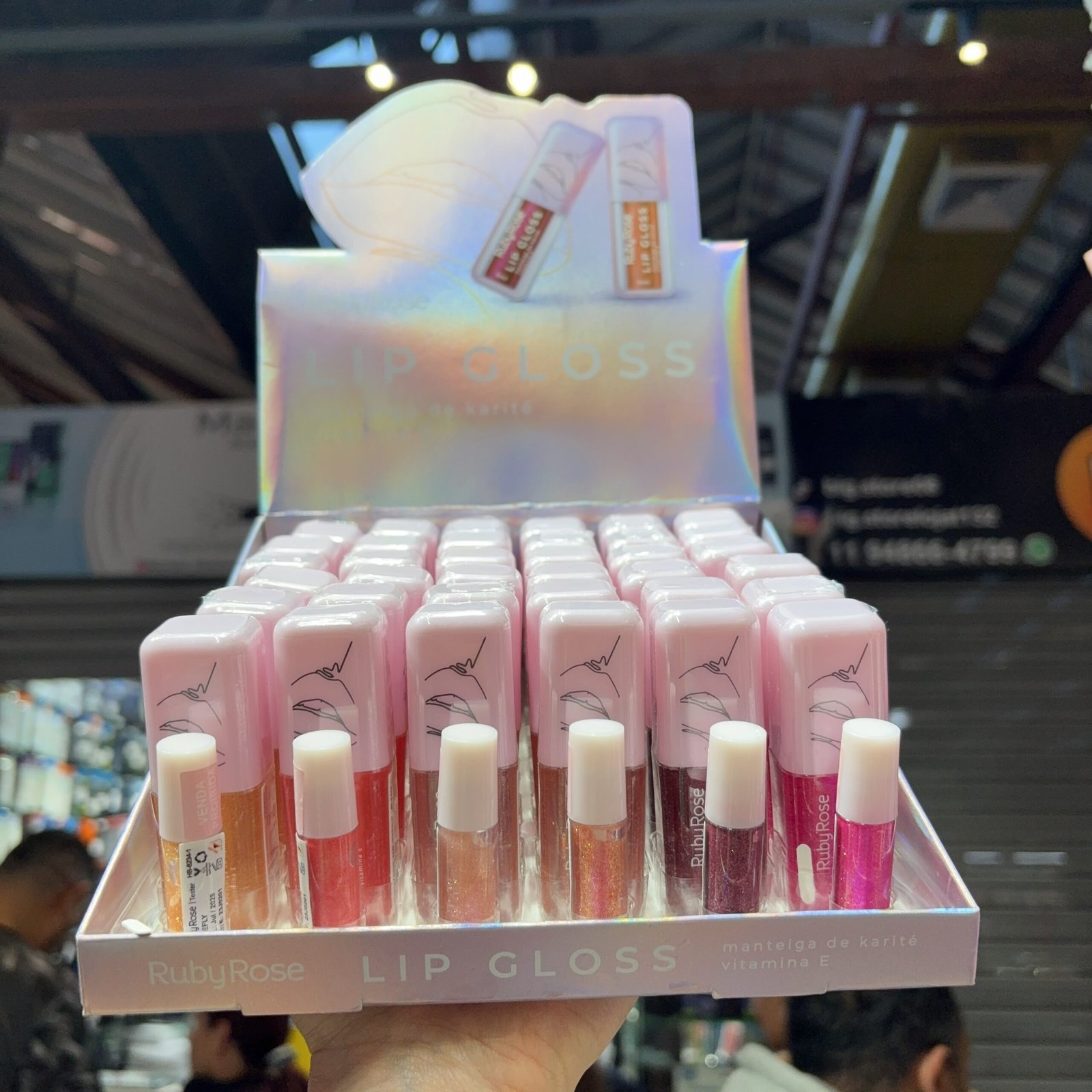 HB8234 lip gloss ruby rose box:36pcs