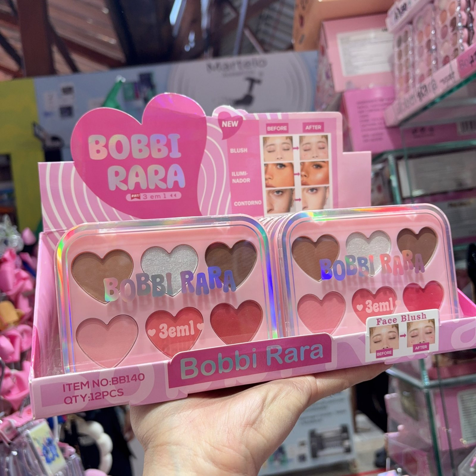 BB140 blush&iluminador&contirno BOBBI RARA BOX:12pcs