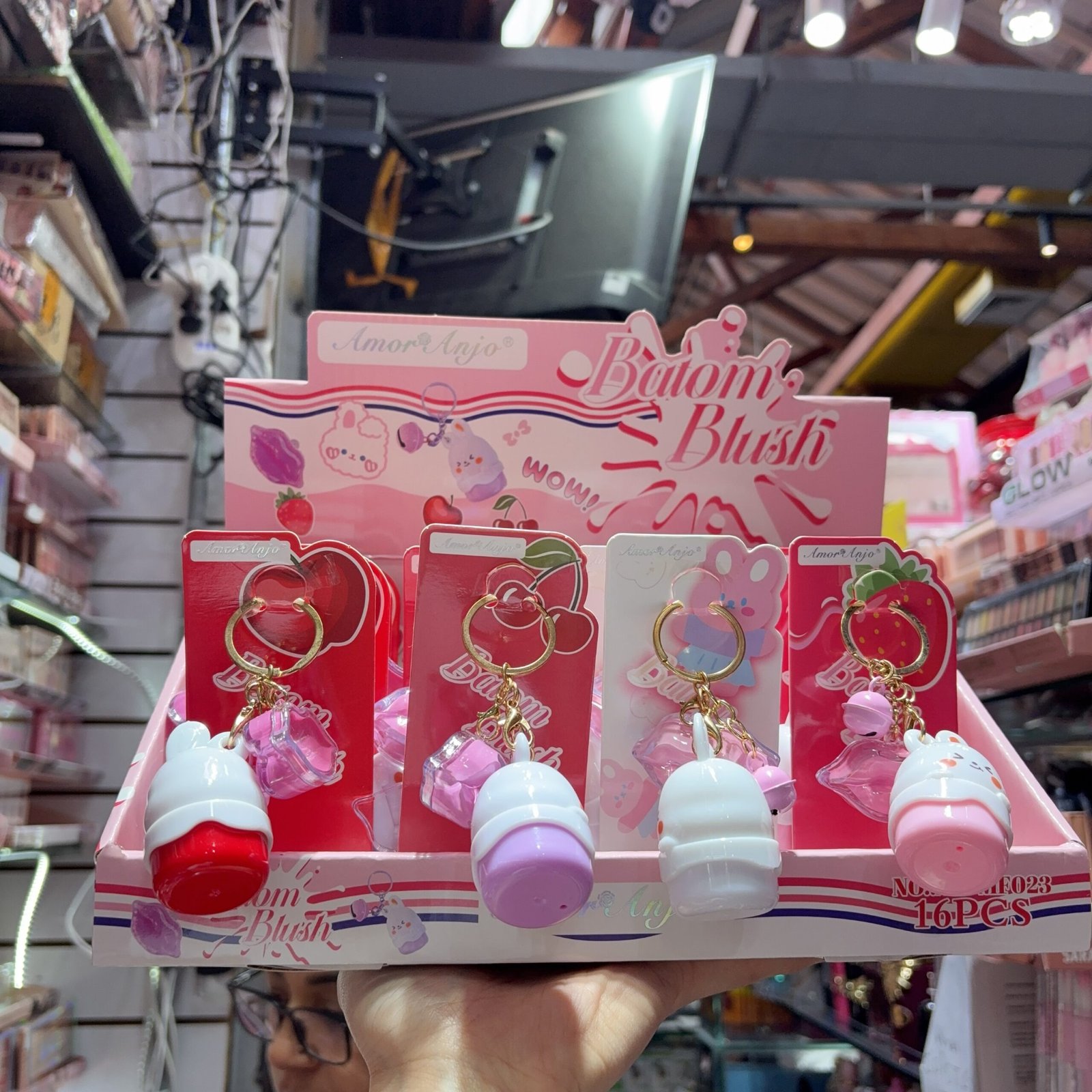 Ammf023 lip gloss amor anjo box/16pcs