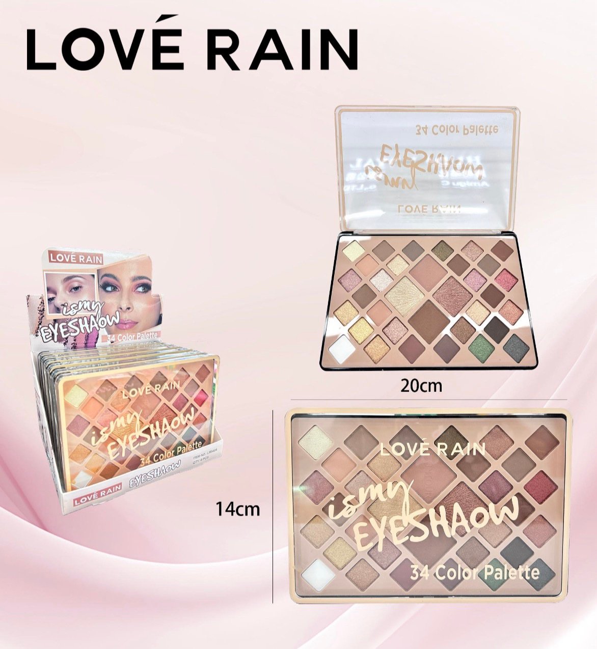 LR5404 paleta love rain box:6pcs