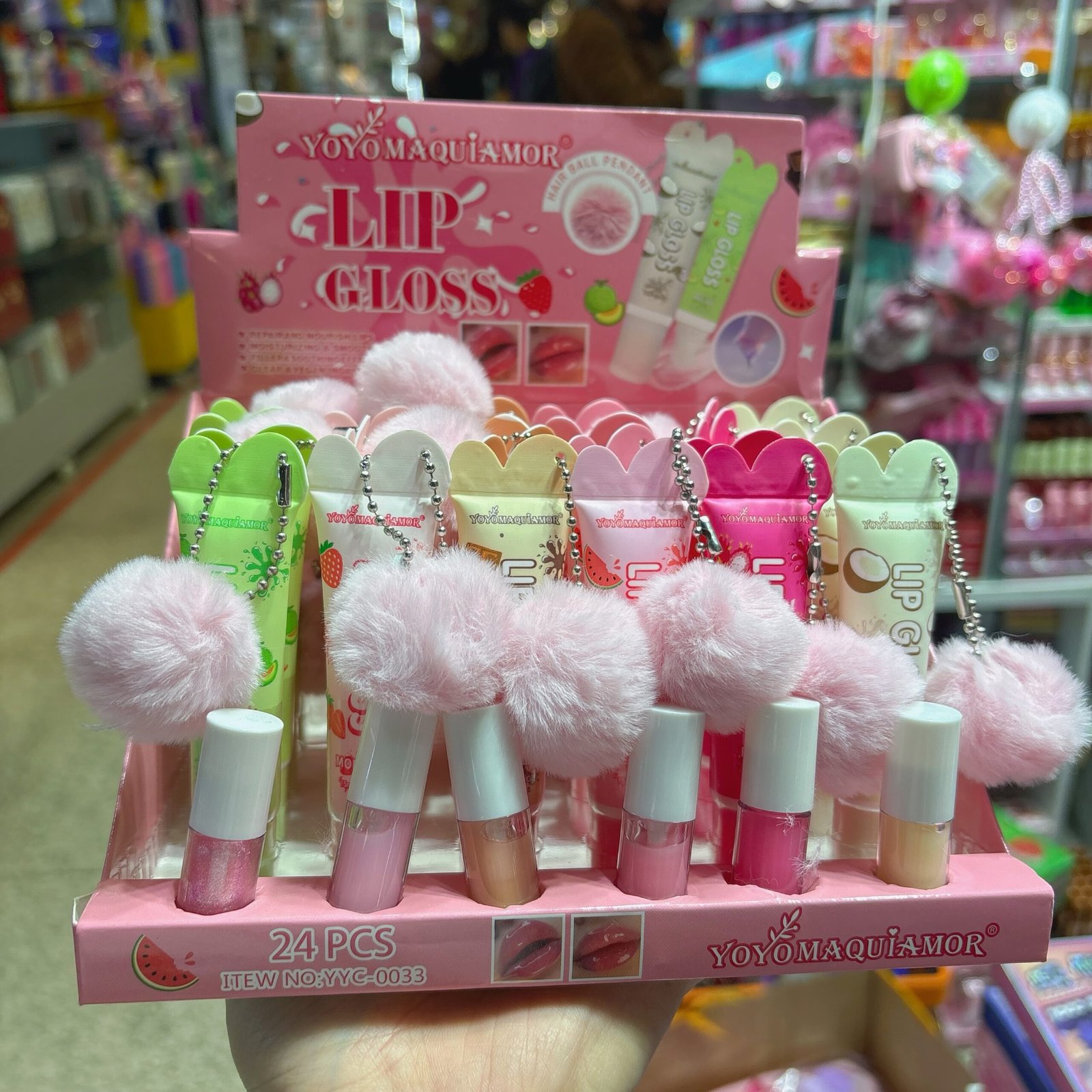 YYC0033 lip gloss yoyomaquiamor box:24pcs